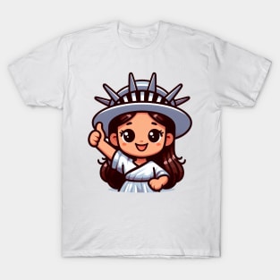 A Whimsical Tribute to American Culture in Cartoon Style T-Shirt T-Shirt